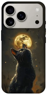 Чохол на Apple iPhone 17 Pro (6.3") Кіт під місяцем v2 фото 1 з 1