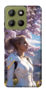 Чехол на Motorola Moto G15 4G Cyber space girl ver.1 фото 1 из 1