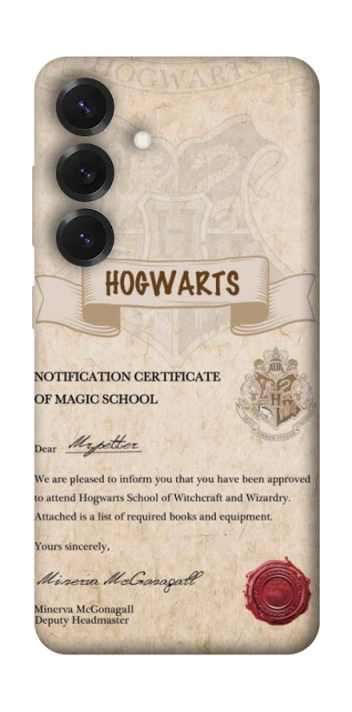 Чохол на Samsung Galaxy S26+ The Hogwarts acceptance letter фото 1 з 1