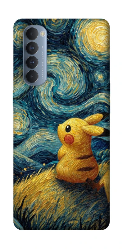 Чохол на Oppo Reno 4 Pro Pikachu and Van Gogh фото 1 з 1