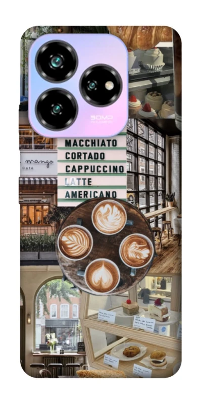 Чохол на ZTE Nubia V60 Desing Coffee collage ver.5 фото 1 з 1