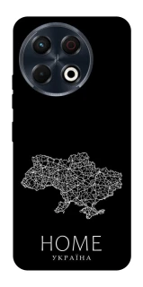 Чохол на TECNO Spark 30 Pro (KL7) Ukraine black map фото 1 з 1