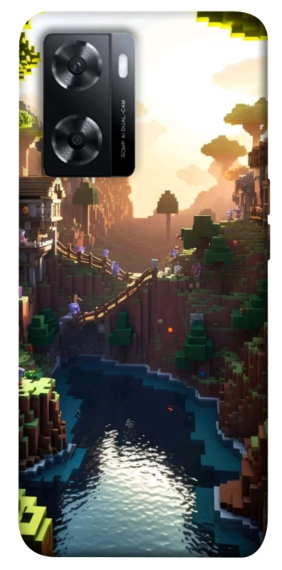 Чохол на Oppo A57s Minecraft sunset фото 1 з 1