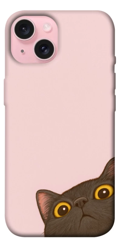 Чехол на Apple iPhone 15 (6.1") Peeping cat фото 1 из 1