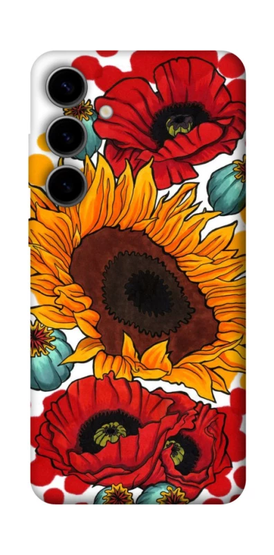 Чохол на Samsung Galaxy S25 Соняшники та маки фото 1 з 1