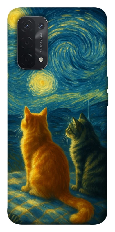 Чохол на Oppo A54 5G / A74 5G Cats under the stars фото 1 з 1