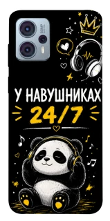 Чехол на Motorola Moto G23 У навушниках 24/7 фото 1 из 1