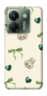 Чехол на Xiaomi Poco M7 pro 5G Labubu Green Heart фото 1 из 1