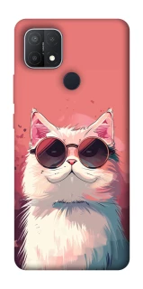 Чехол на Oppo A15s / A15 Сat with glasses фото 1 из 1