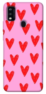 Чехол на ZTE Blade A51 Red hearts 2 фото 1 из 1