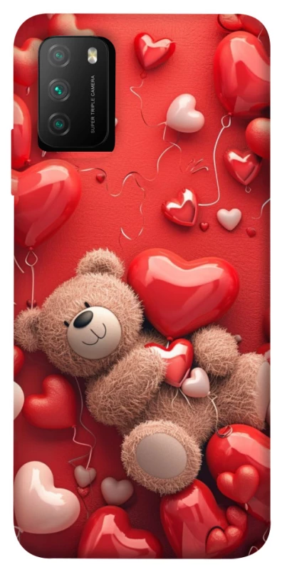 Чохол на Xiaomi Poco M3 bear in hearts фото 1 з 1