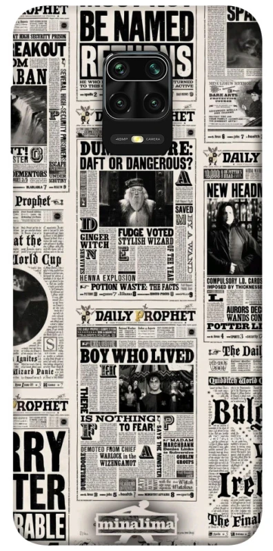 Чехол на Xiaomi Redmi Note 9s / Note 9 Pro / Note 9 Pro Max Harry Potter newspaper фото 1 из 1