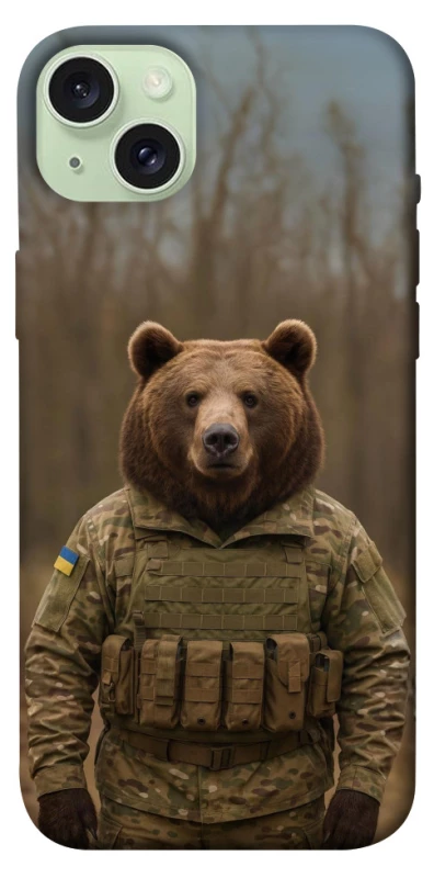 Чехол на Apple iPhone 15 Plus (6.7") Медведь защитник фото 1 из 1