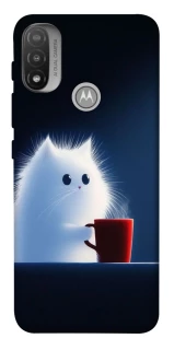 Чохол на Motorola Moto E20 Чохол кіт з кавою фото 1 з 1