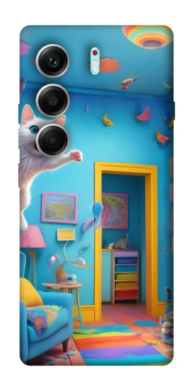 Чохол на Tecno Camon 40 Pro 5G crazy cat фото 1 з 1