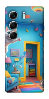 Чохол на Tecno Camon 40 Pro 5G crazy cat фото 1 з 1