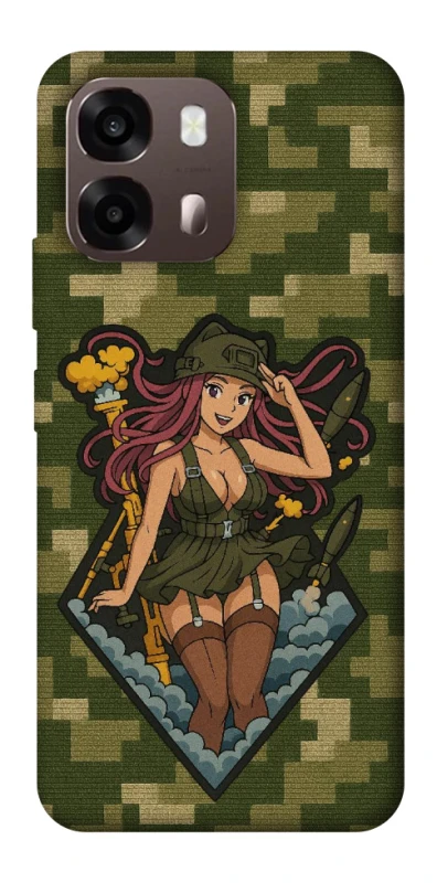 Чохол на Oppo A6 Military Waifu фото 2 з 2