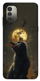 Чехол на Nokia G11 Кот под луной v2 фото 1 из 1