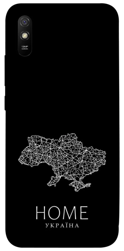 Чехол на Xiaomi Redmi 9A Ukraine black map фото 1 из 1