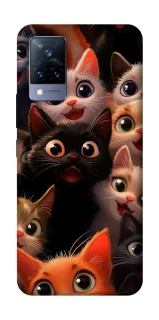 Чохол на Vivo V21 happy cats фото 1 з 1