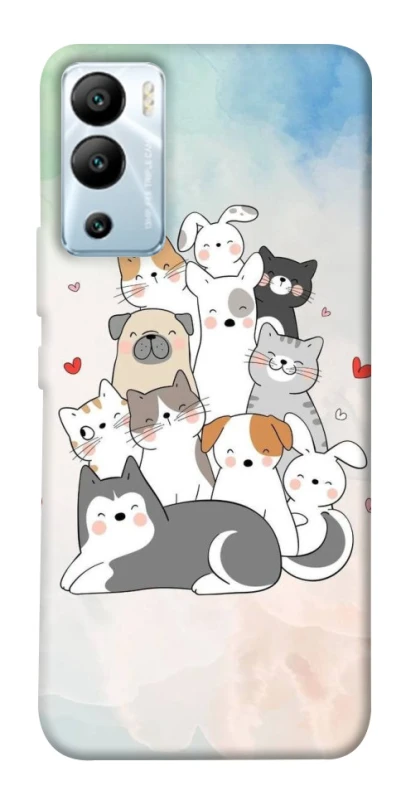Чехол на Infinix Hot 12i Funny Pets ver.2 фото 1 из 1