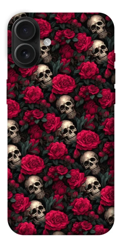 Чехол на Apple iPhone 16 Plus Черепа и розы фото 1 из 1