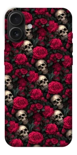 Чехол на Apple iPhone 16 Plus Черепа и розы фото 1 из 1