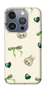 Чохол на Apple iPhone 16 Pro Labubu Green Heart фото 1 з 1