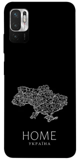 Чохол на Xiaomi Redmi Note 10 5G Ukraine black map фото 1 з 1