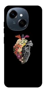Чохол на TECNO Spark Go 1 Heart with flowers фото 1 з 1