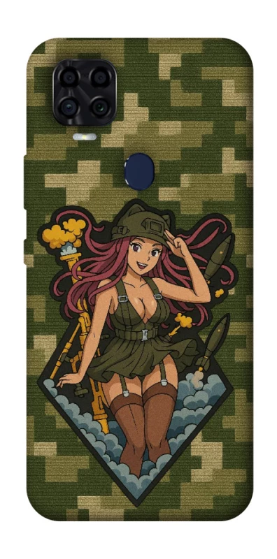 Чехол на ZTE Blade v2020 Military Waifu фото 1 из 1