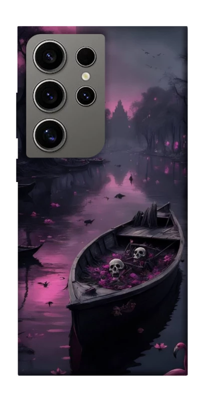 Чехол на Samsung Galaxy S24 Ultra Boat and flamingo фото 1 из 1