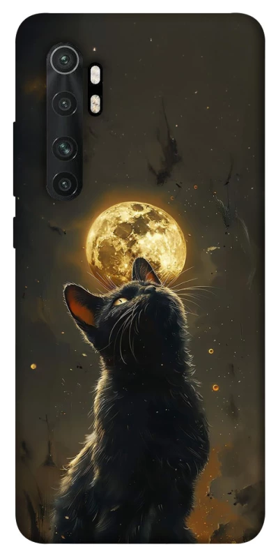 Чохол на Xiaomi Mi Note 10 Lite Кіт під місяцем v2 фото 1 з 1