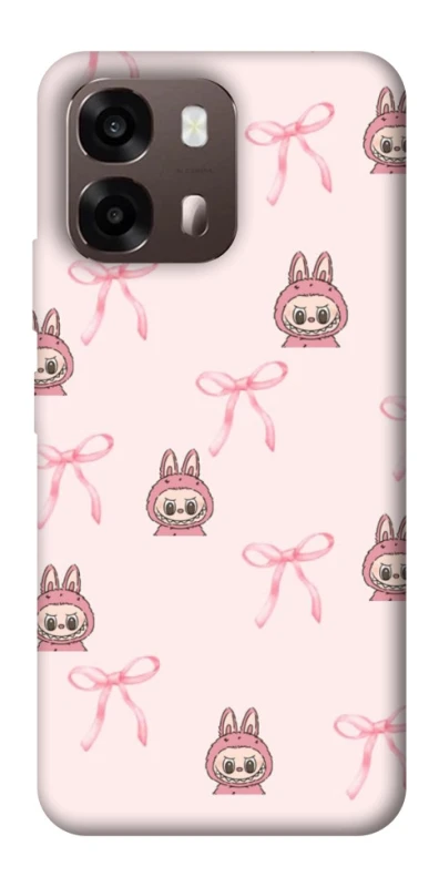 Чехол на Oppo A6 Pink bows and Labubus фото 2 из 2