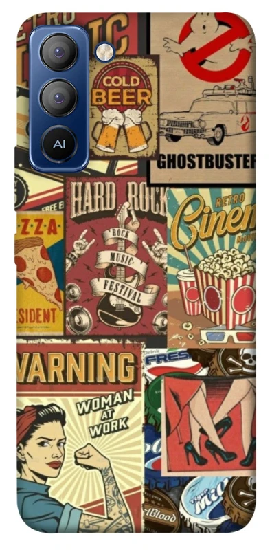 Чехол на TECNO Pop 5 LTE Retro collage ver.2 фото 1 из 1