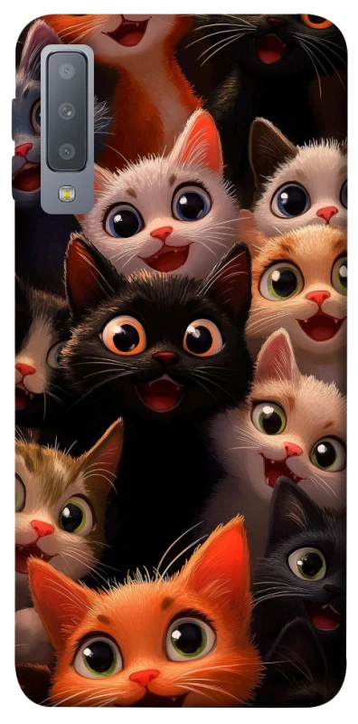Чохол на Samsung A750 Galaxy A7 (2018) happy cats фото 1 з 1
