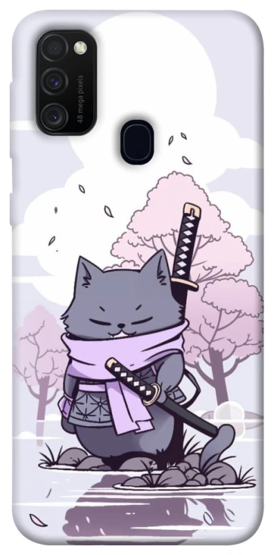 Чохол на Samsung Galaxy M21 Samurai cat фото 1 Чохол на Samsung Galaxy M21 Samurai cat фото 1 з 1