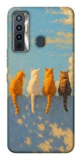 Чехол на TECNO Camon 17 cats on wall фото 1 из 1