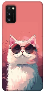 Чехол на Samsung Galaxy A41 Сat with glasses фото 1 из 1