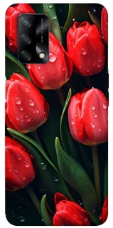 Чохол на Oppo A74 4G Червоні тюльпани фото 1 з 1