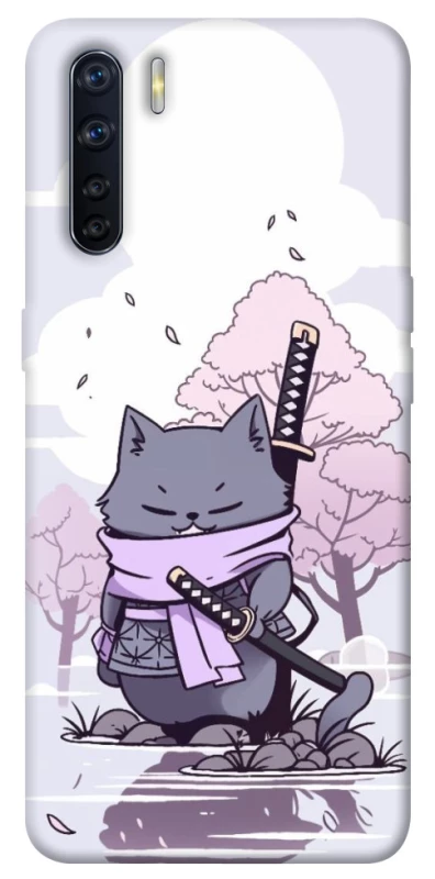 Чохол на Oppo A91 Samurai cat фото 1 з 1