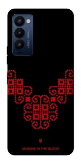 Чохол на TECNO Camon 18 Pro Чорно-червона вишиванка фото 1 з 1