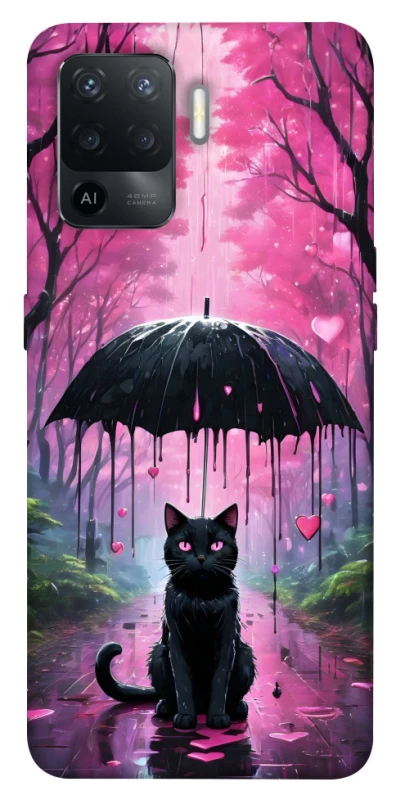 Чохол на Oppo Reno 5 Lite Black cat фото 1 з 1