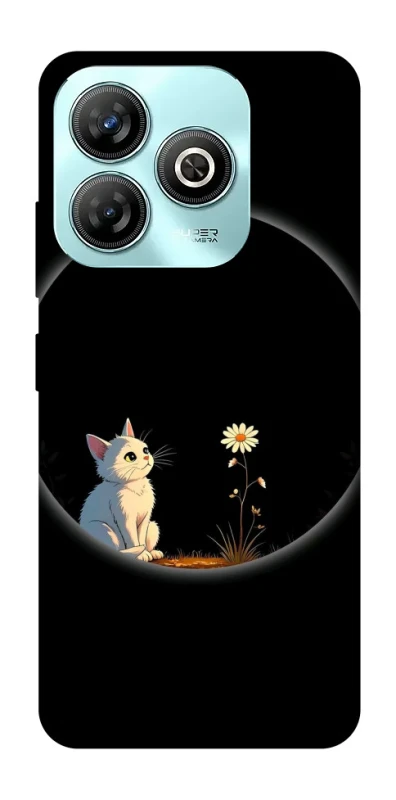 Чохол на ZTE Blade A75 4G Cat and flower фото 1 з 1