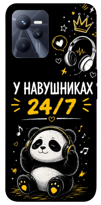 Чохол на Realme C35 У навушниках 24/7 фото 1 з 1