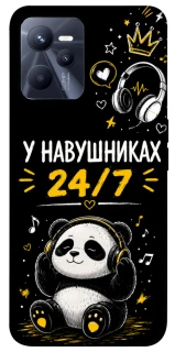 Чехол на Realme C35 У навушниках 24/7 фото 1 из 1