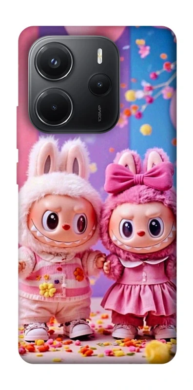 Чохол на Xiaomi Redmi Note 14 4G (Int. version) Labubu twins ver.2 фото 1 з 1