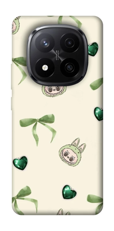 Чехол на Xiaomi Redmi Note 14 Pro+ 5G Labubu Green Heart фото 1 из 1