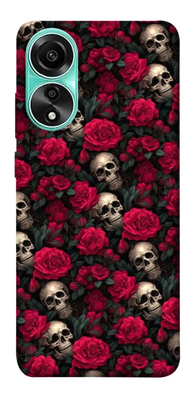 Чохол на Oppo A78 4G Черепа та рози фото 1 з 1