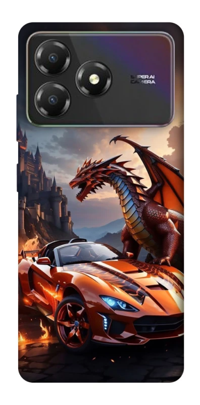 Чохол на ZTE Blade A36 Сar and dragon фото 1 з 1